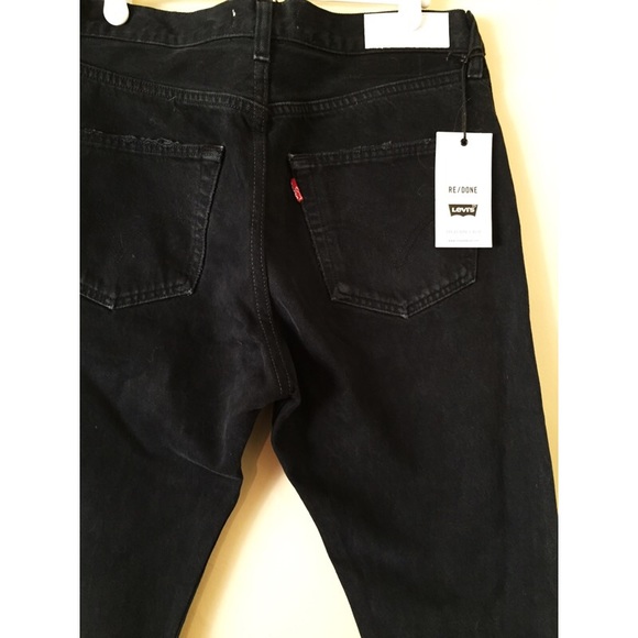 Re/Done High Rise Crop Black - Picture 3 of 6